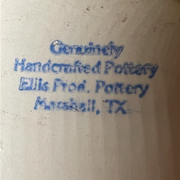 Vintage MARSHALL TX POTTERY, ELLIS PROD., Painted Watermelon Large BOWL 10”! - Picture 5 of 5